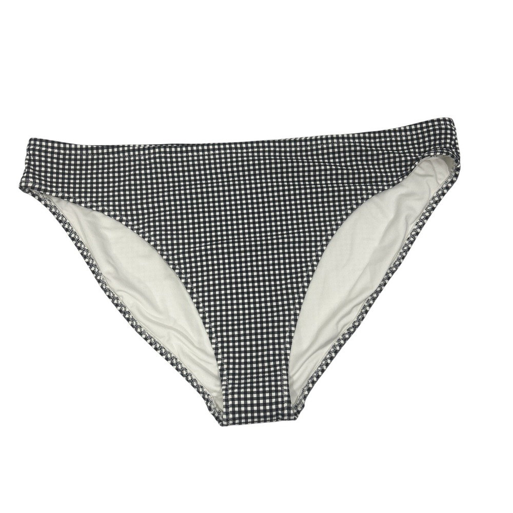 Old Navy Women 3X Swim Bottom Black White Gingham Midrise Textured New with Tags